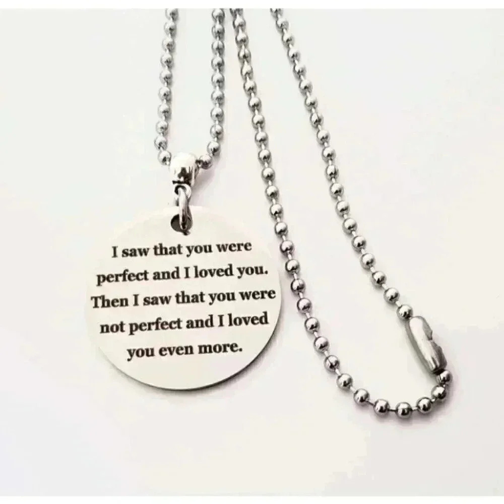 Perfect Imperfect I Love You More Necklace